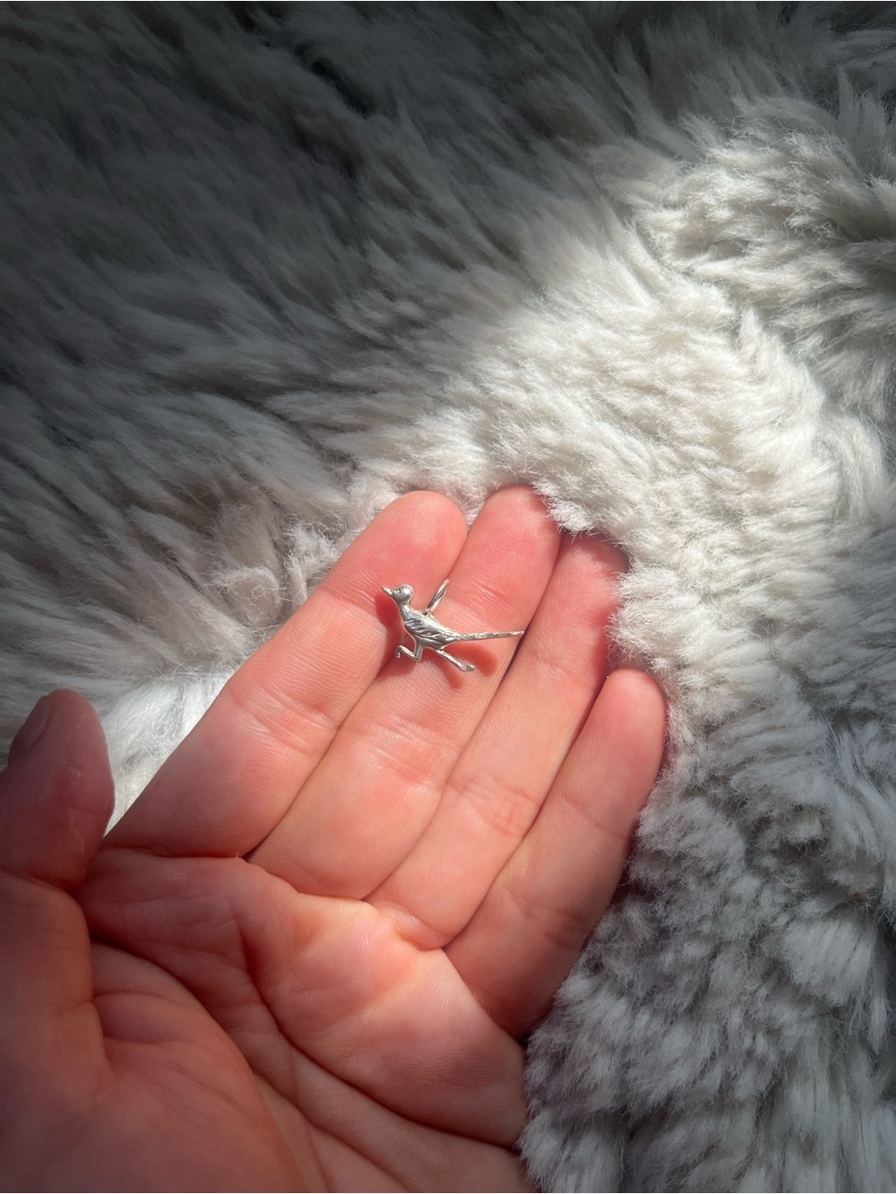 Vintage sterling silver roadrunner charm